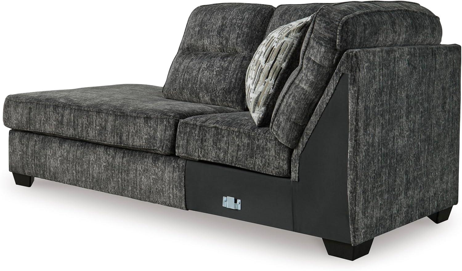 imageSignature Design by Ashley Lonoke Casual LeftArm Facing 2Piece Sectional with Chaise Loose Seat Cushions Throw Pillows Included GrayGunmetal