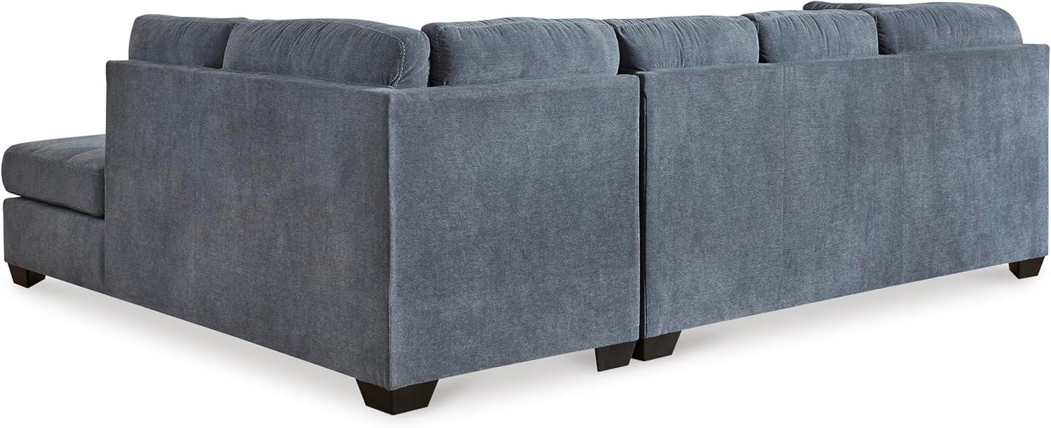 imageSignature Design by Ashley Marleton Contemporary RightArm Facing Tufted 2Piece Sectional with Chaise and Loose Seat Cushions Light GrayBlue