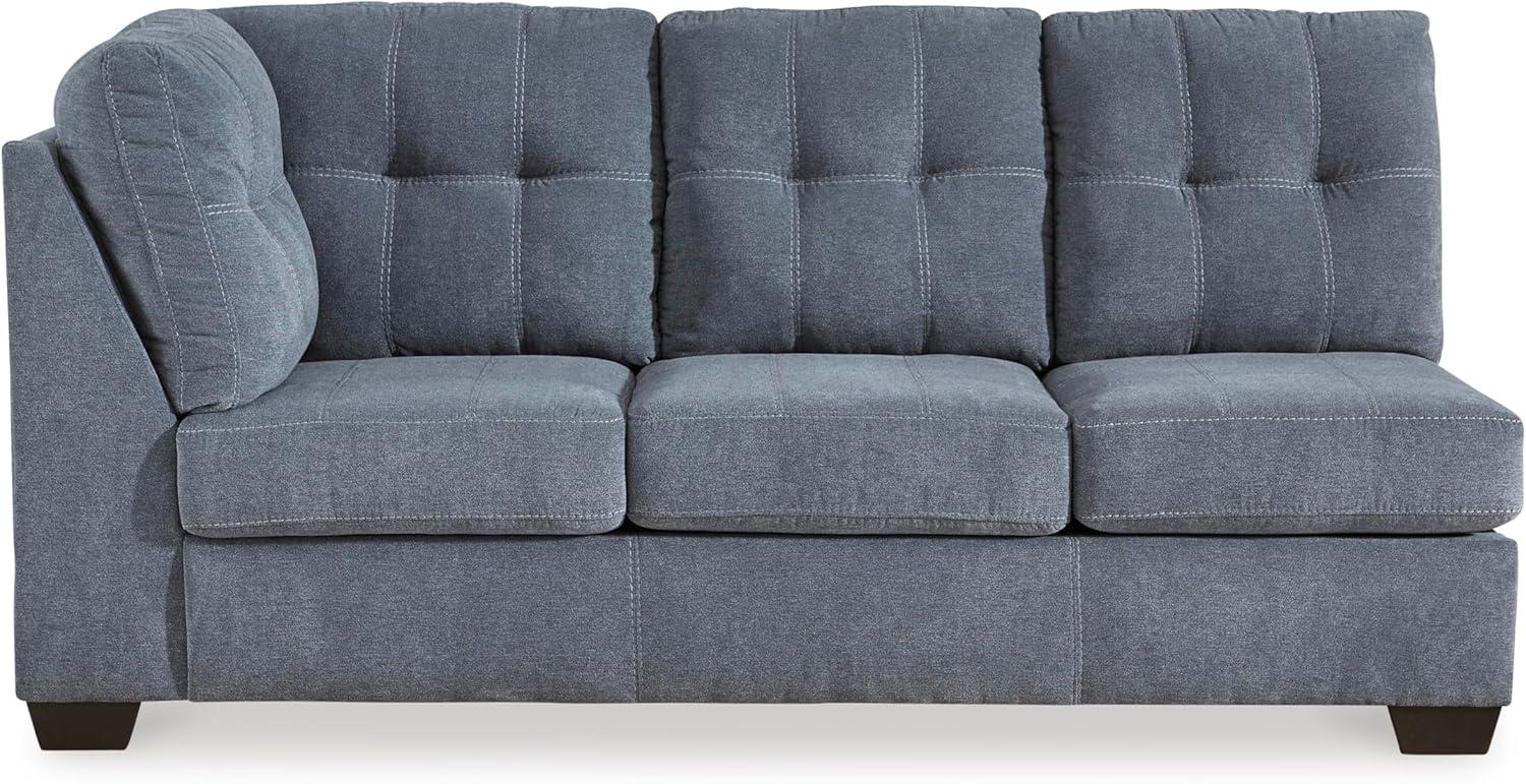 imageSignature Design by Ashley Marleton Contemporary RightArm Facing Tufted 2Piece Sectional with Chaise and Loose Seat Cushions Light GrayBlue