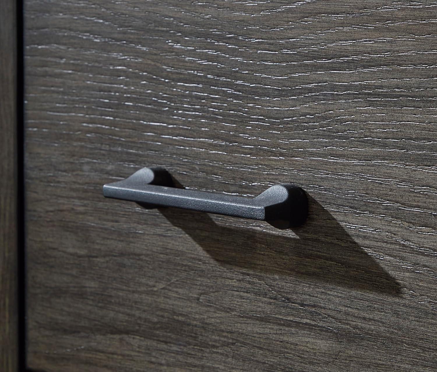 imageSignature Design by Ashley Porter Traditional SmoothGliding 7Drawer Dresser and Mirror with Safety Stop FeltLined Top Drawers and PullOut Tray Dark BrownGrayish Brown