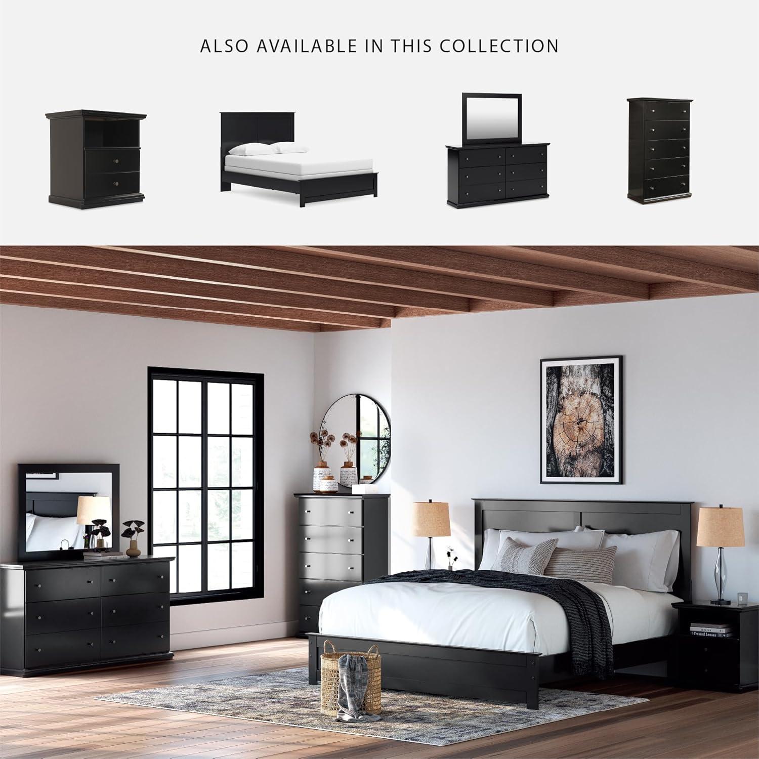 imageSignature Design by Ashley Porter Traditional SmoothGliding 7Drawer Dresser and Mirror with Safety Stop FeltLined Top Drawers and PullOut Tray Dark BrownBlack