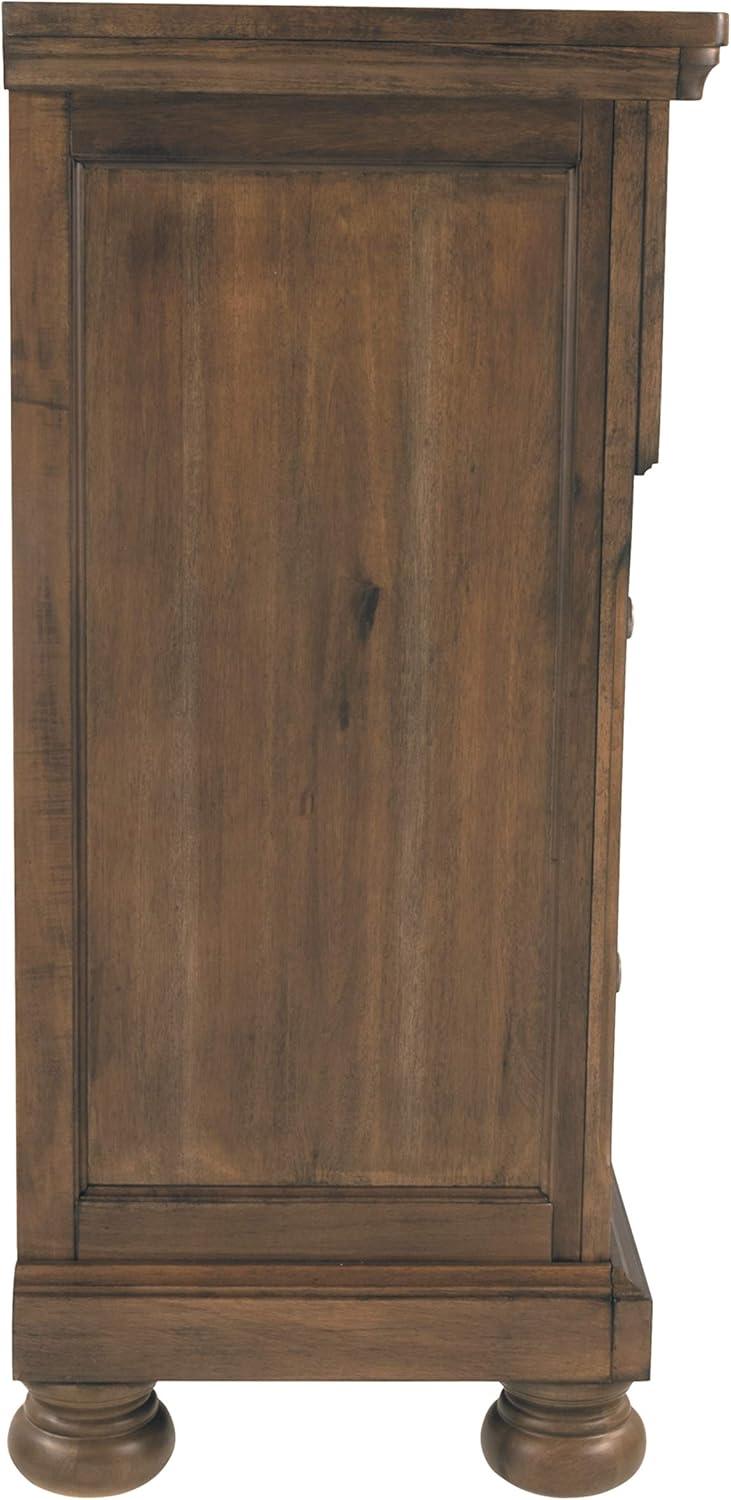 imageSignature Design by Ashley Porter Traditional SmoothGliding 7Drawer Dresser and Mirror with Safety Stop FeltLined Top Drawers and PullOut Tray Dark BrownBrown