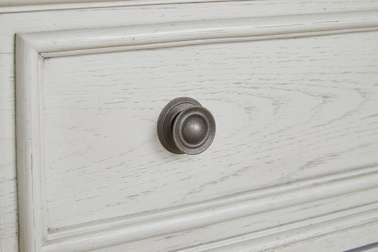 imageSignature Design by Ashley Porter Traditional SmoothGliding 7Drawer Dresser and Mirror with Safety Stop FeltLined Top Drawers and PullOut Tray Dark BrownWhite