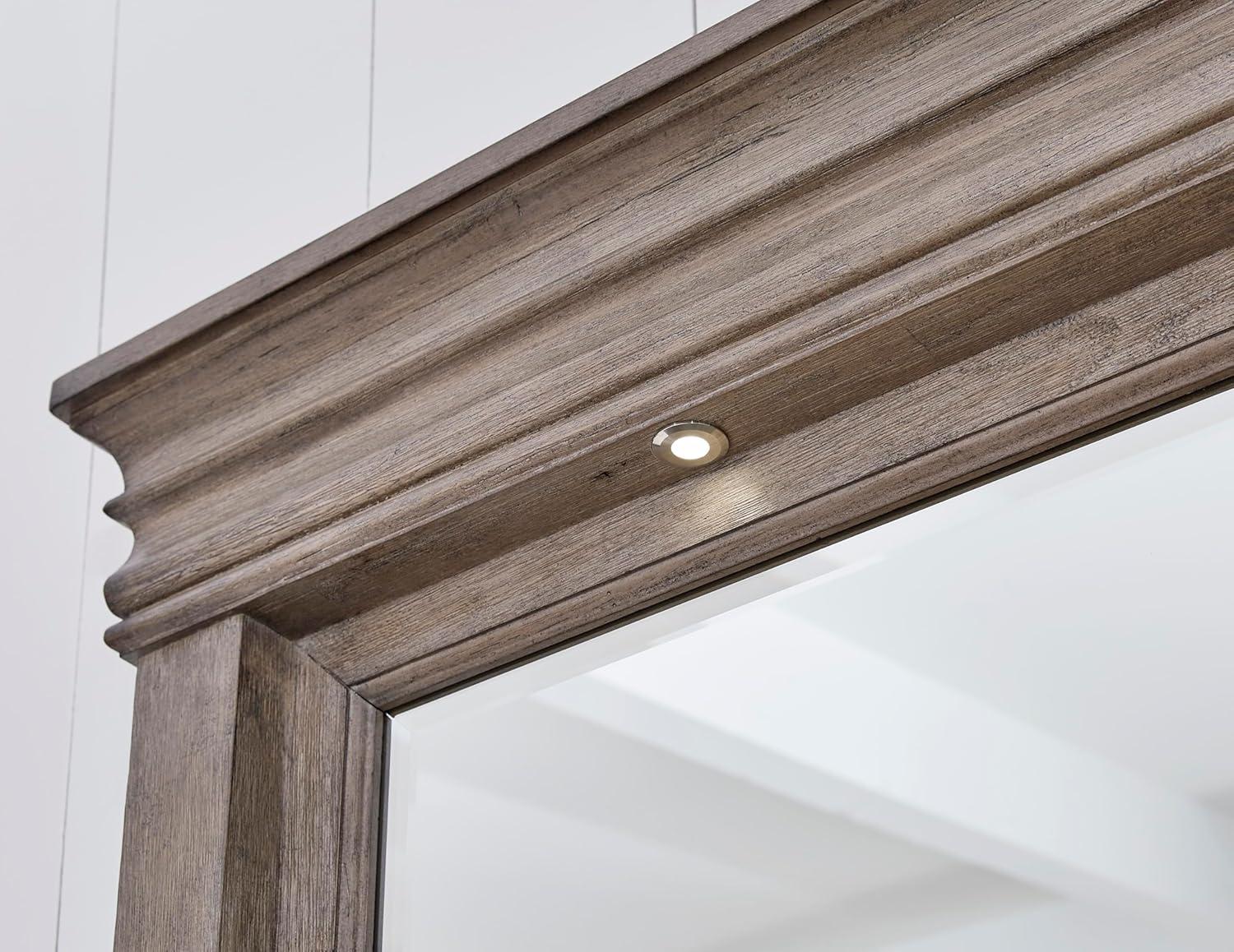 imageSignature Design by Ashley Porter Traditional SmoothGliding 7Drawer Dresser and Mirror with Safety Stop FeltLined Top Drawers and PullOut Tray Dark BrownLight Grayish Brown