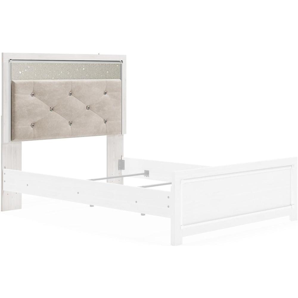 imageSignature Design by Ashley Altyra Modern SmoothGliding 6Drawer Dresser and Mirror with Safety Stop WhiteFull Panel Headboard Only