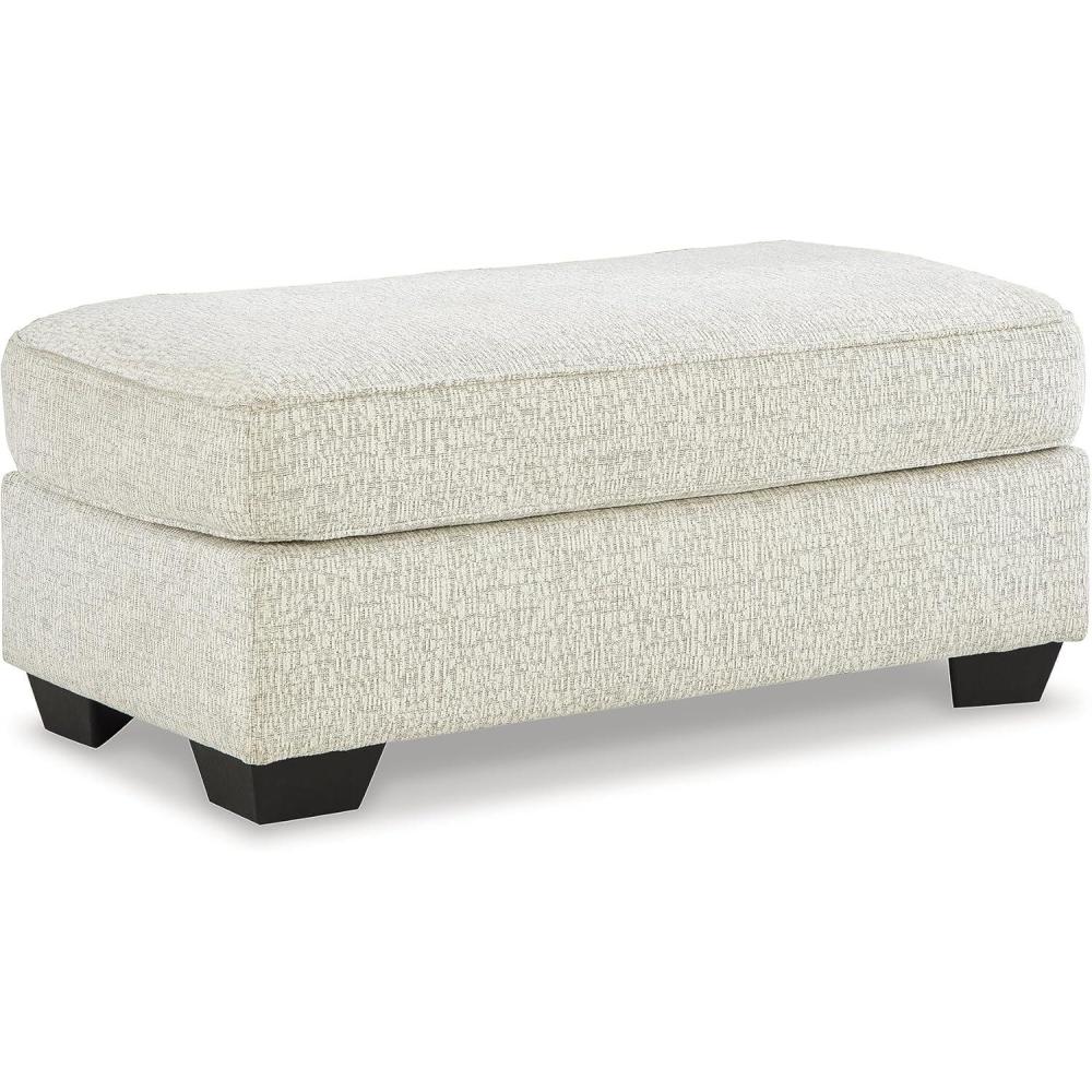 imageSignature Design by Ashley Brebryan Contemporary Ottoman Light Gray ampamp CreamCream  Brown