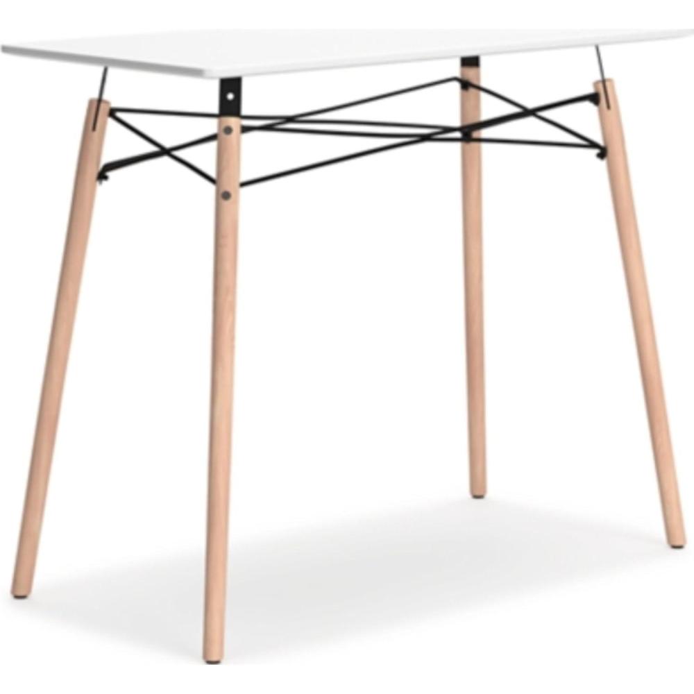 imageSignature Design by Ashley Jaspeni Industrial Home Office Desk Black ampamp Light BrownWhite  Light Brown