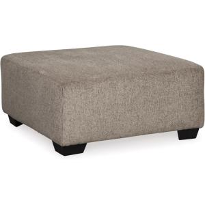 Signature Design by Ashley Ballinasloe Traditiona Square Oversized Ottoman, Beige(Light Gray)