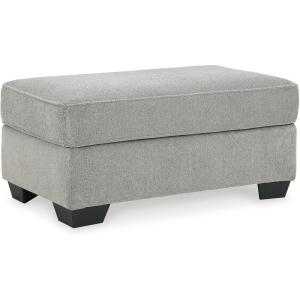 Signature Design by Ashley Brebryan Contemporary Ottoman, Light Gray & Cream(Gray & Black)