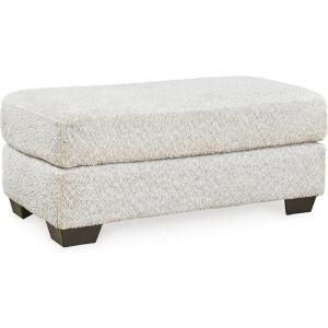Signature Design by Ashley Brebryan Contemporary Ottoman, Light Gray & Cream(Light Gray & Cream)