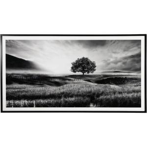 Signature Design by Ashley Deborland Modern Framed Pasture Print Wall Art 87 x 46 Inches, Black & White