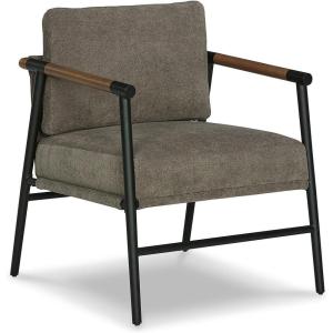Signature Design by Ashley Tilden Mid-Century Modern Accent Chair, Ivory & Black(Brown)