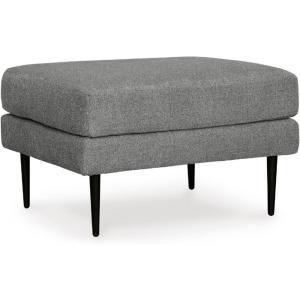 Signature Design by Ashley Hazela Contemporary Ottoman with Metal Accent Legs, Cream & Black(Gray & Black)