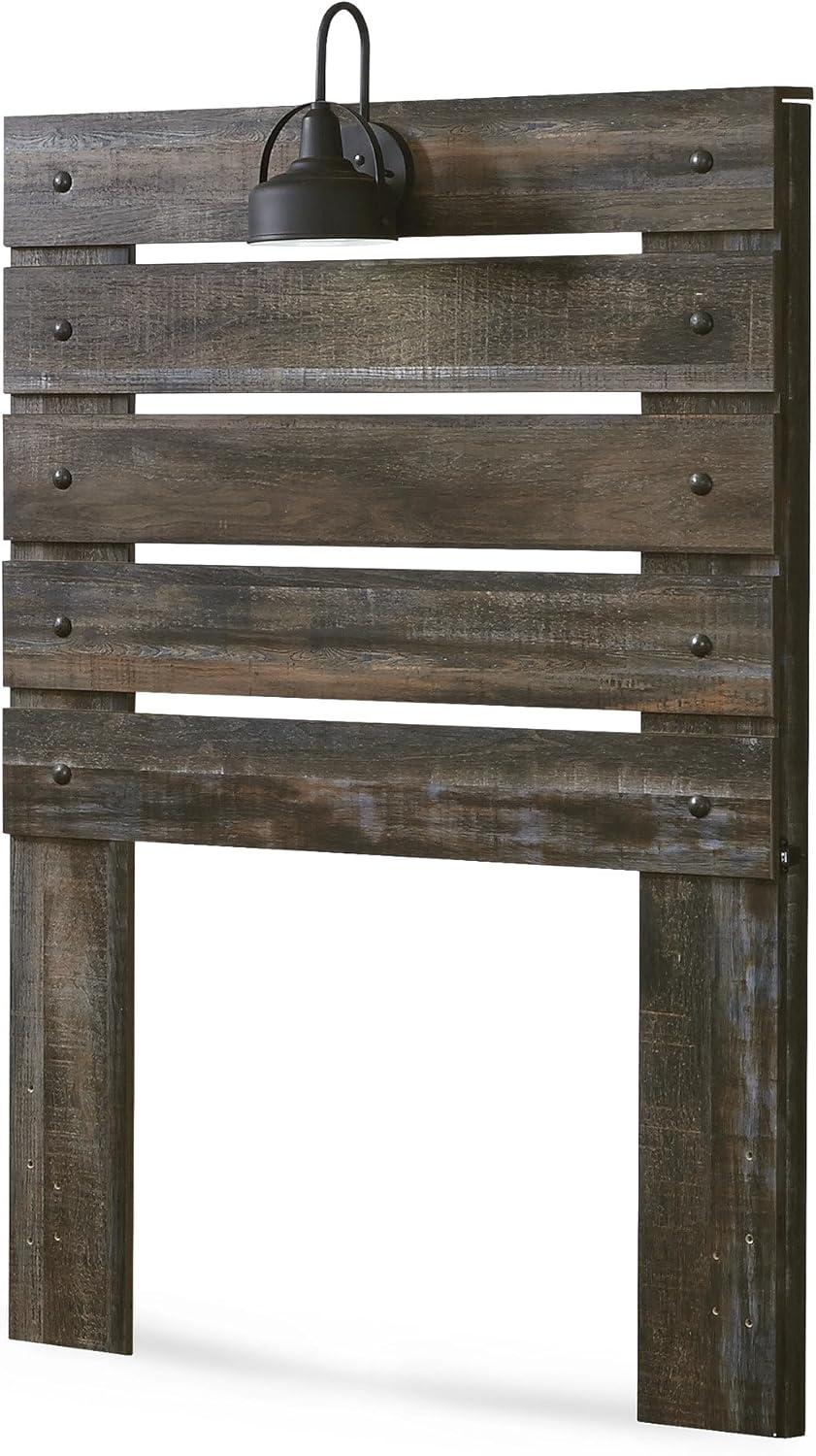 imageSignature Design by Ashley Drystan Rustic Panel Headboard ONLY with USB Charging Stations Twin BrownTwin