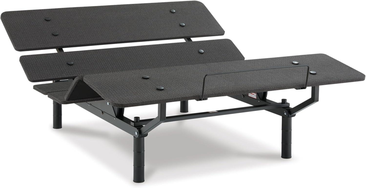 imageSignature Design by Ashley Cosmic Power Base Traditional Full Adjustable Base with Head and Foot Incline Wireless Remote and USB Ports Black