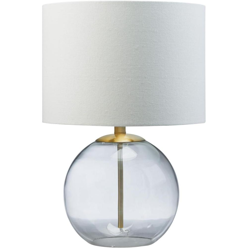 imageSignature Design by Ashley Samder Contemporary 2075quot Glass Table Lamp White