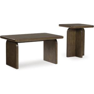 Signature Design by Ashley Shawbeck Casual Table Set with Sled Base, Set of 2, Dark Brown