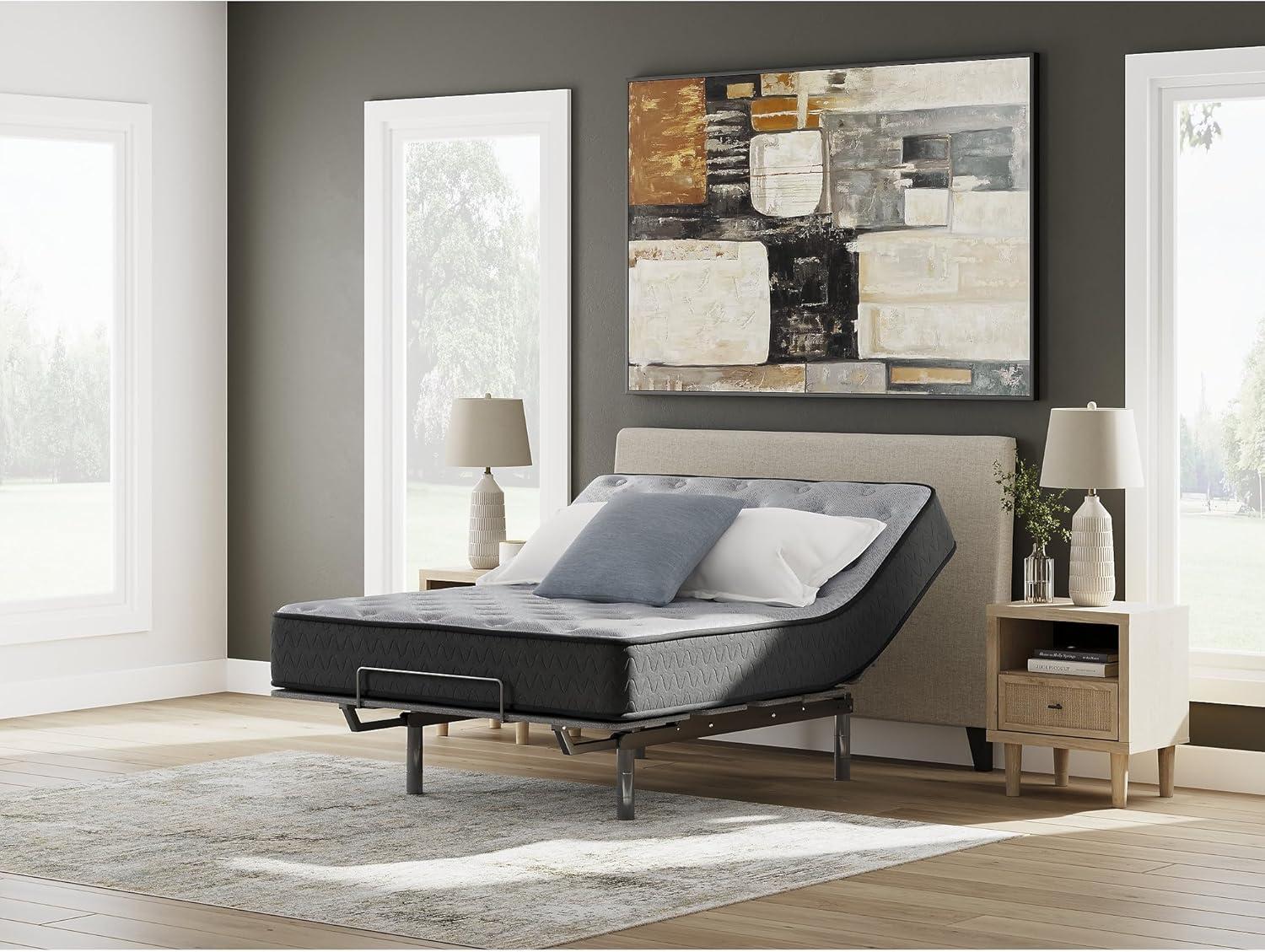 imageSignature Design by Ashley Comfort Plus 10 Inch Medium Stain Resistant Gel Memory Foam Hybrid Mattress with Edge Support for Cool Sleep and Pressure Relief Full Fiberglass Free Mattress in A BoxFull