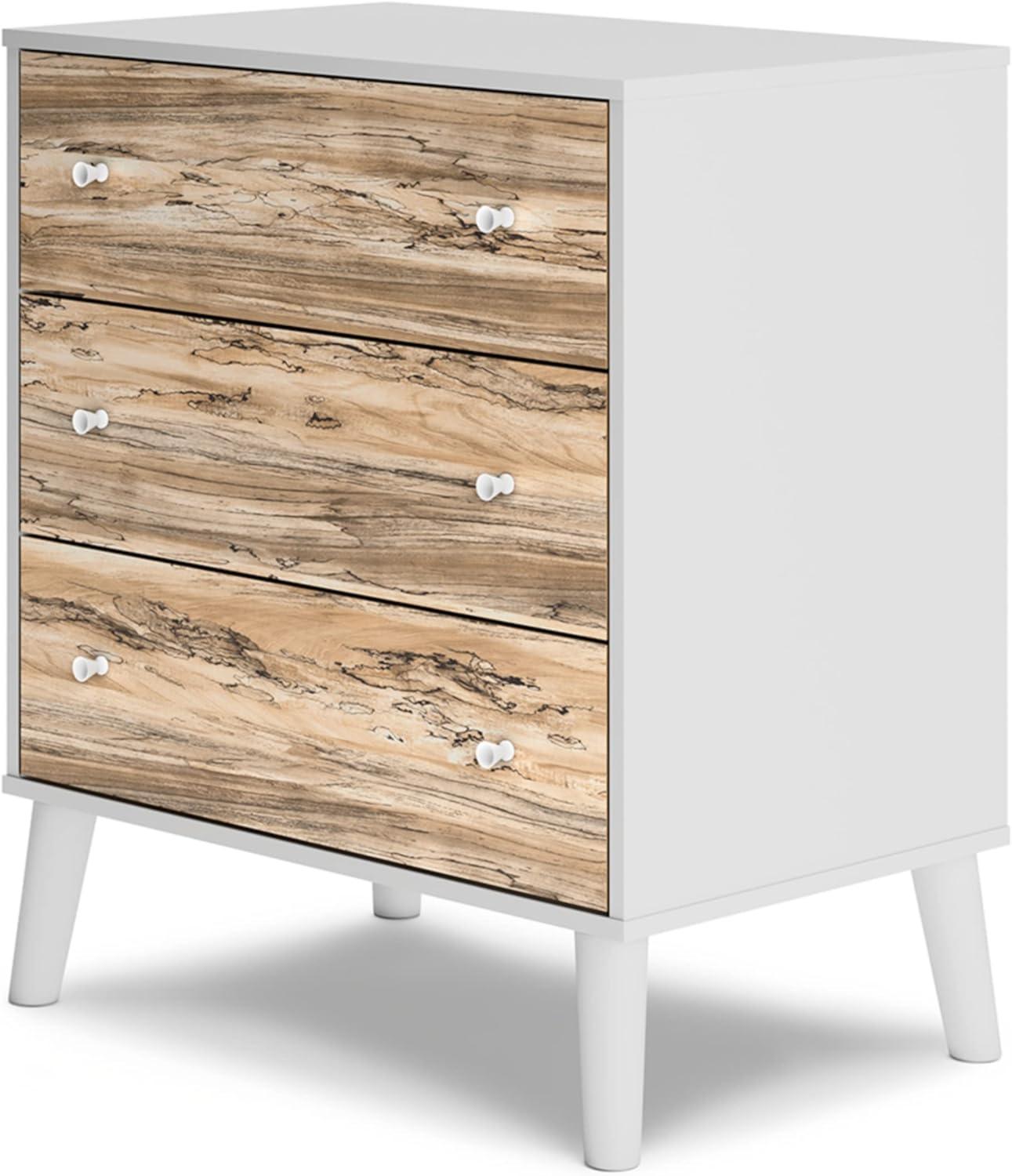 imageSignature Design by Ashley Piperton 5 Drawer Chest Black ampamp Light BrownWhiteNatural