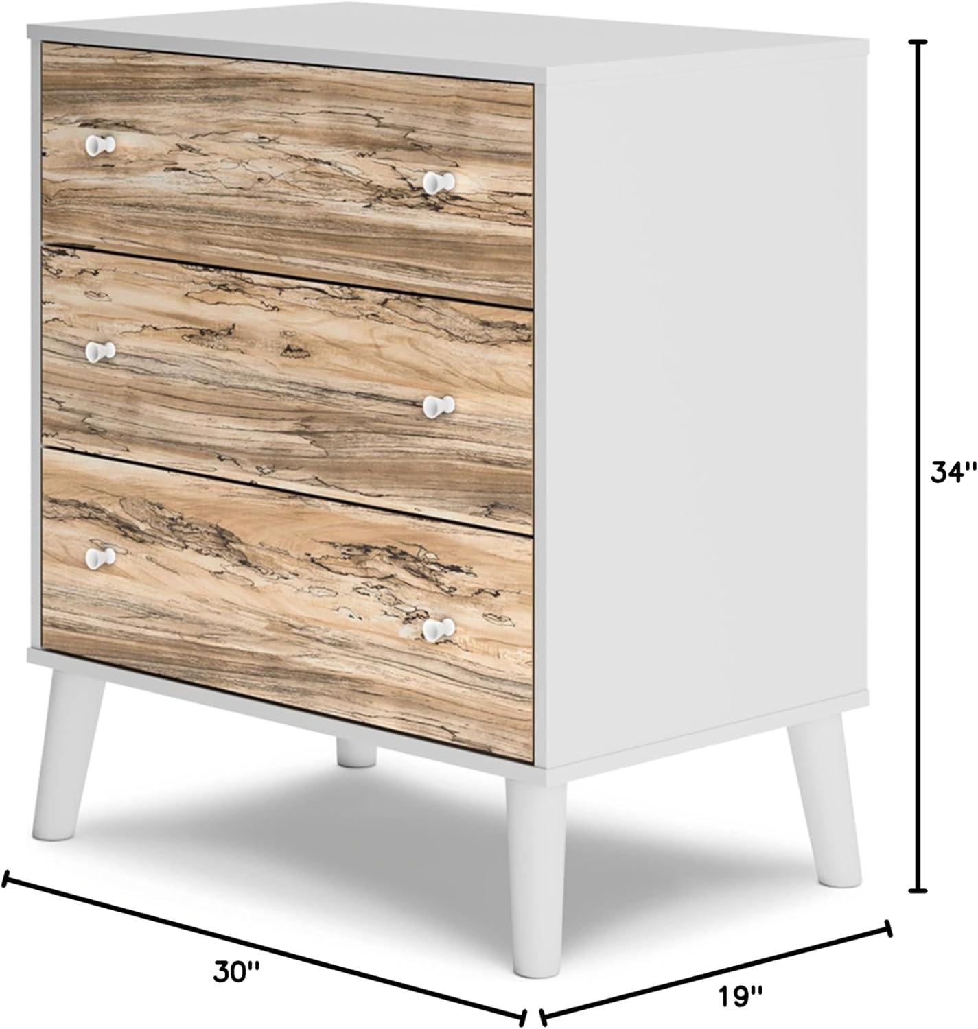 imageSignature Design by Ashley Piperton 5 Drawer Chest Black ampamp Light BrownWhiteNatural
