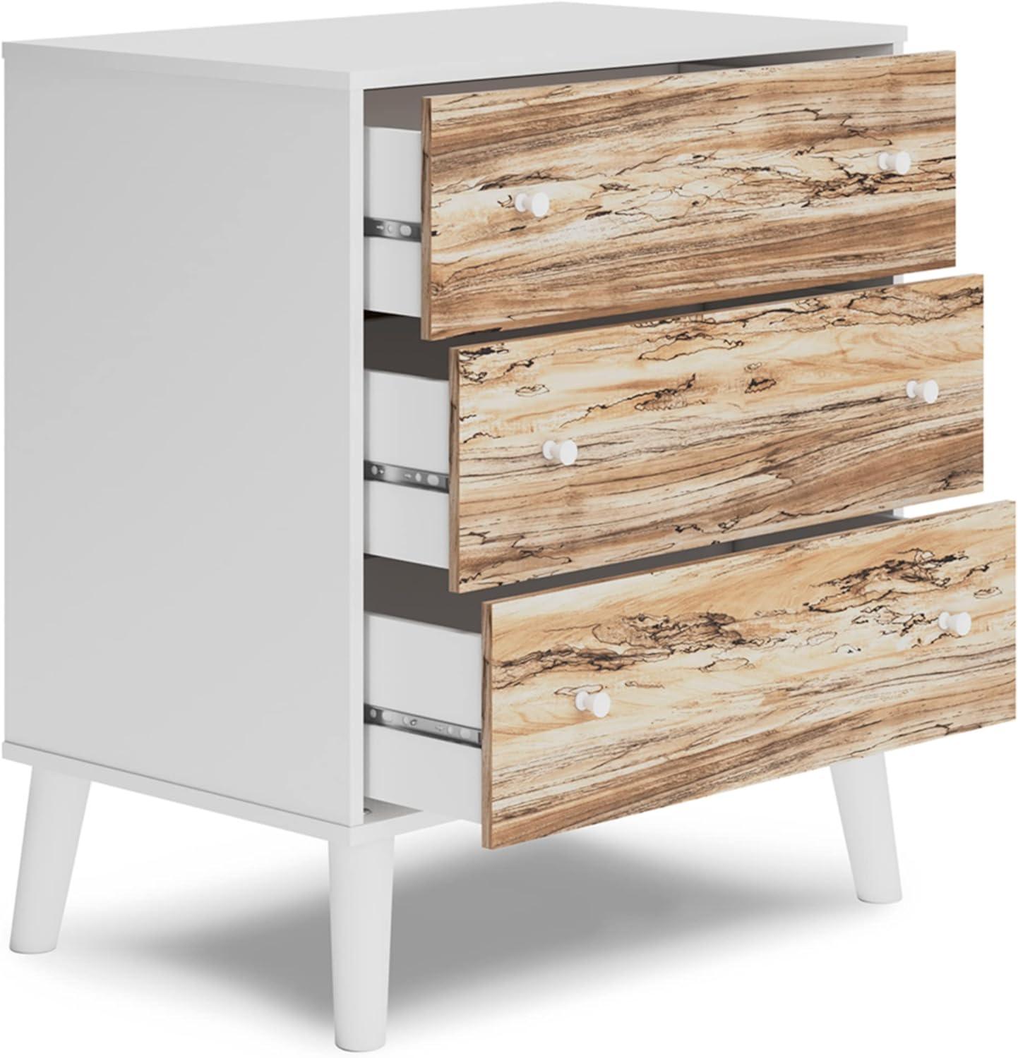 imageSignature Design by Ashley Piperton 5 Drawer Chest Black ampamp Light BrownWhiteNatural