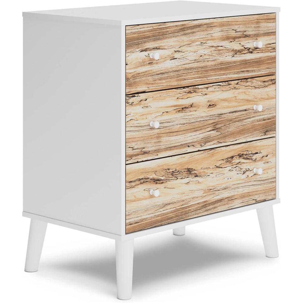 imageSignature Design by Ashley Piperton 5 Drawer Chest Black ampamp Light BrownWhiteNatural