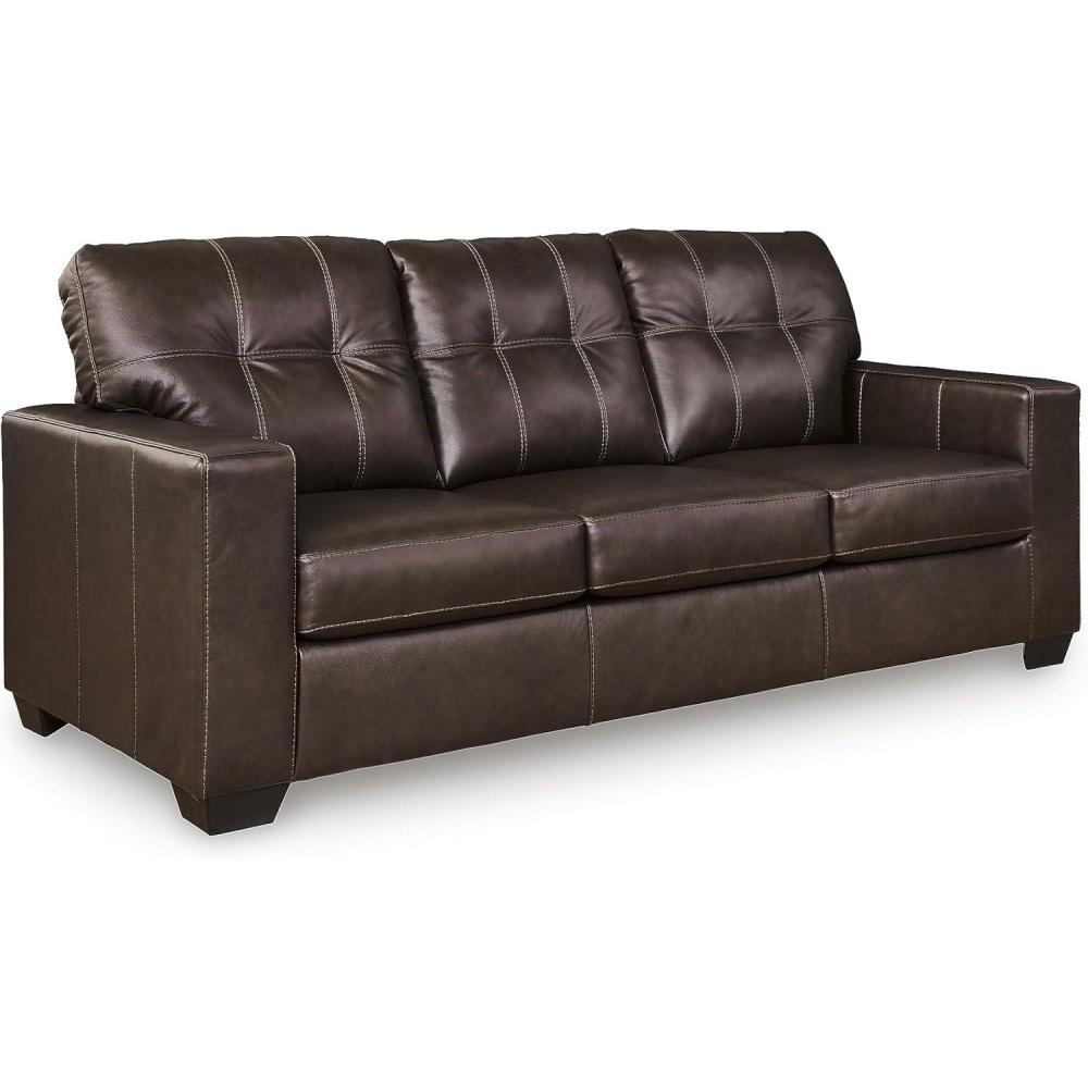 imageSignature Design by Ashley Santorine Classic Tufted Leather Match Chair Dark BrownSofa