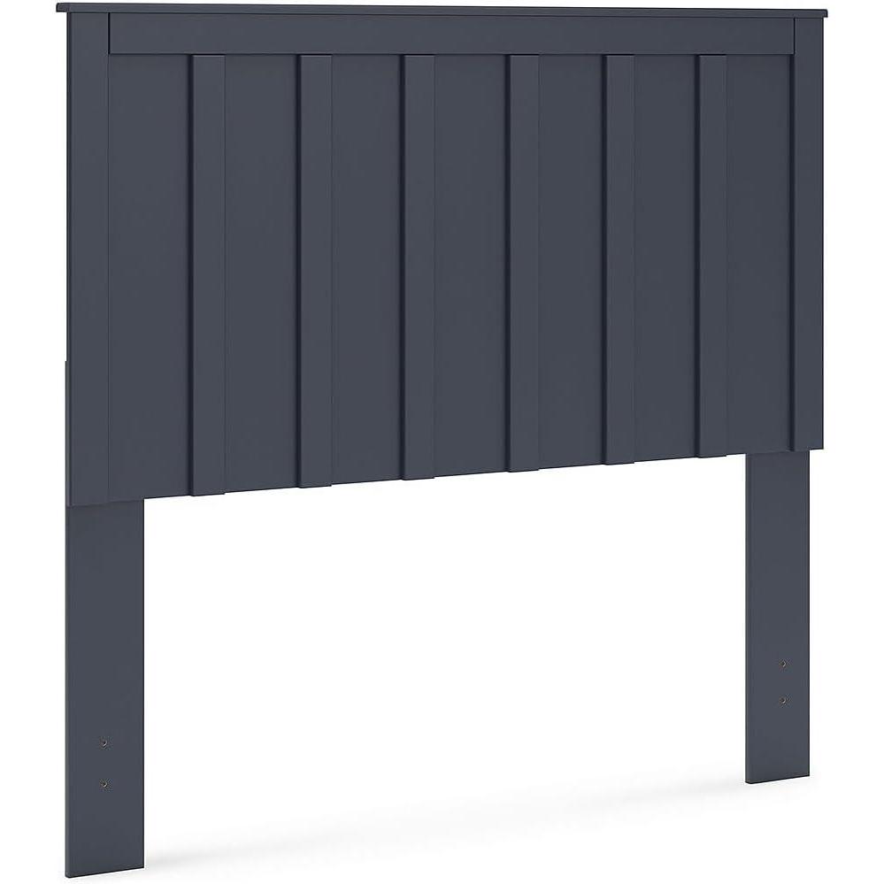 imageSignature Design by Ashley Simmenfort Farmhouse Panel Headboard with Matte Finish Shaker Style Navy Blue ShiplapStyle Panels Coastal Transitional Adjustable Height Twin Blue Headboard OnlyFull