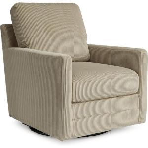 Signature Design by Ashley Icaman Contemporary Swivel Chair with Removable Cushions, Light Brown(Light Brown)