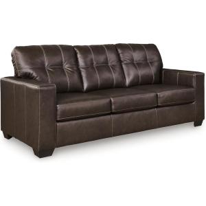 Signature Design by Ashley Santorine Classic Tufted Leather Match Chair, Dark Brown(Sofa)