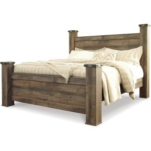 Signature Design by Ashley Trinell Rustic Panel Headboard, Queen, Warm Brown(King)