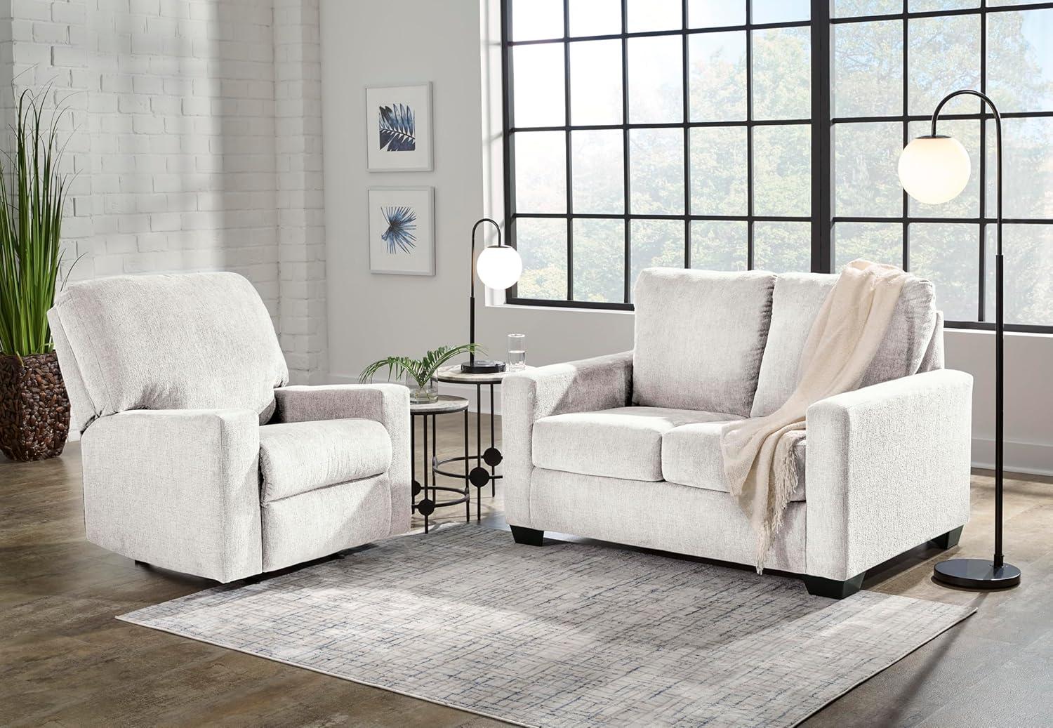 imageSignature Design by Ashley Rannis Casual Manual Rocker Recliner WhiteWhite