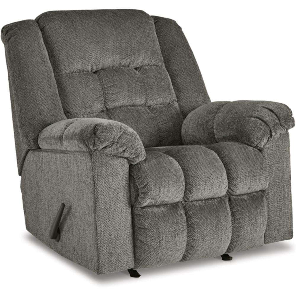 imageSignature Design by Ashley Kegler Contemporary Tufted Manual Rocker Recliner GrayGrey