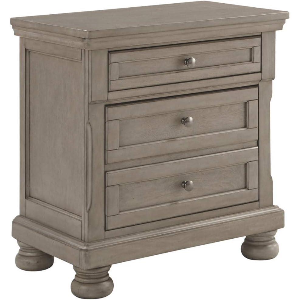 imageSignature Design by Ashley Lettner Modern Traditional 2 Drawer Nightstand 3013quot Tall Light GrayGraywash