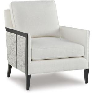 Signature Design by Ashley Ardenworth Contemporary Accent Chair with Geometric Patterns and Reversible Cushions, Black & White