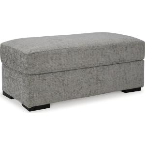 Signature Design by Ashley Dunmor Contemporary Upholstered Oversized Chair with 1 Toss Pillow, Gray(Ottoman)