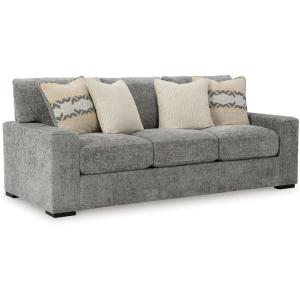 Signature Design by Ashley Dunmor Contemporary Upholstered Oversized Chair with 1 Toss Pillow, Gray(Sofa)