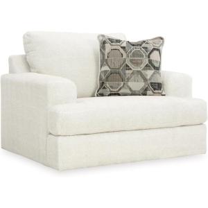 Signature Design by Ashley Karinne Coastal Upholstered Oversized Chair, White(White)