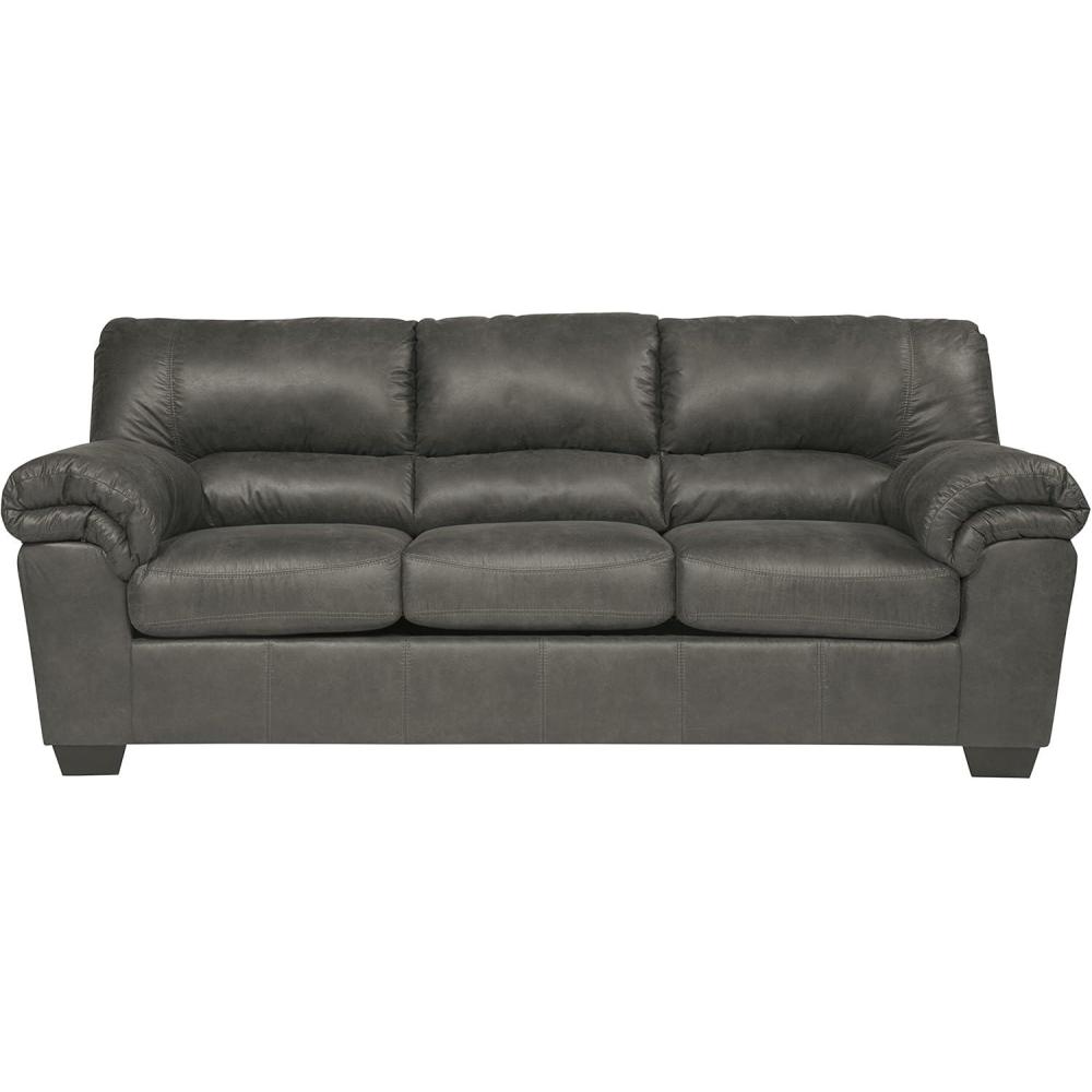 imageSignature Design by Ashley Bladen Faux Leather Full Sofa Sleeper BrownGrey