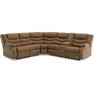 Signature Design by Ashley Partymate Contemporary Faux Leather Manual Rocker Recliner, Dark Brown(Light Brown)