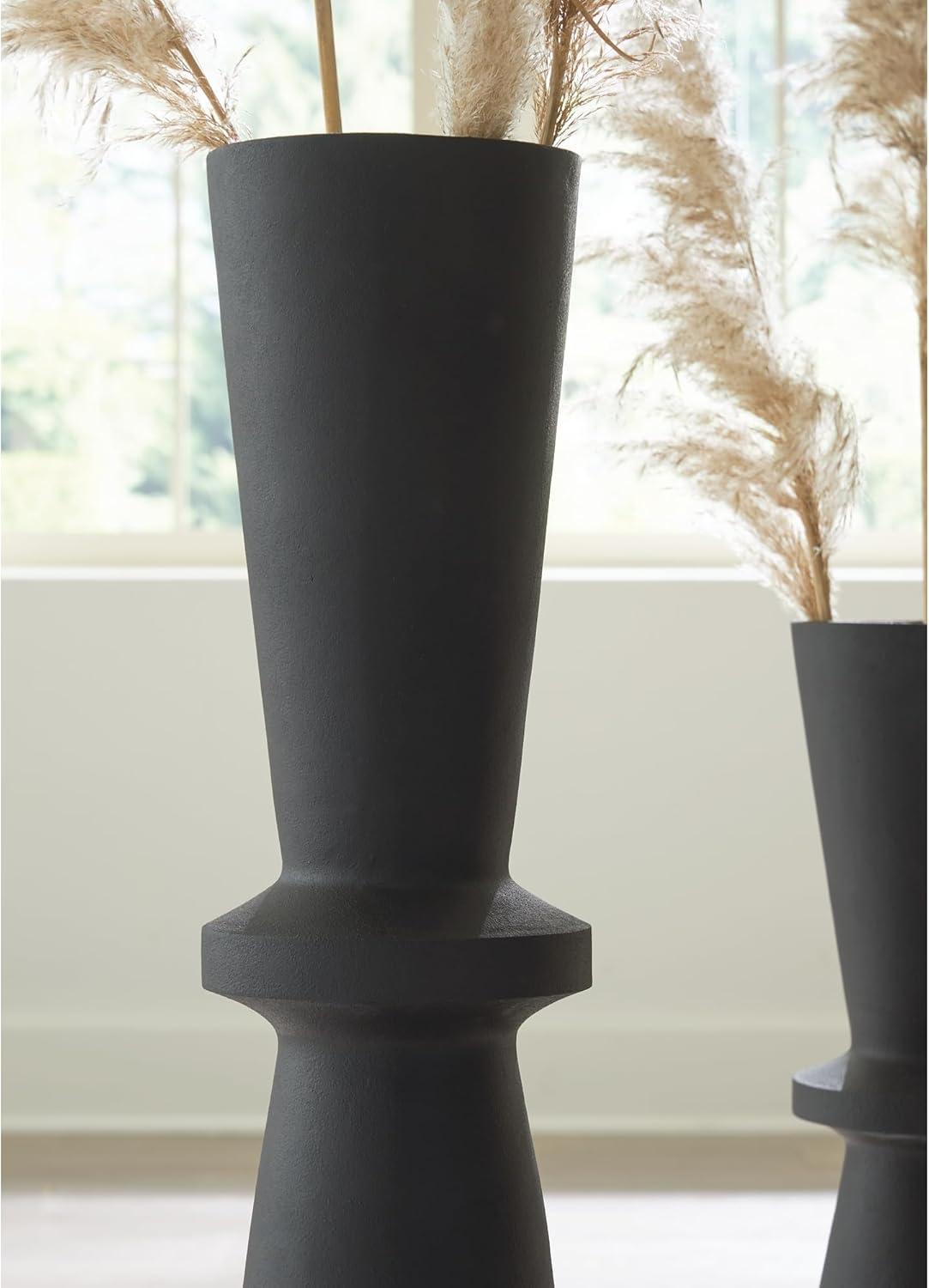 imageSignature Design by Ashley Collisten Modern Indoor 30quot Textured Polyresin Freestanding Vase Black40
