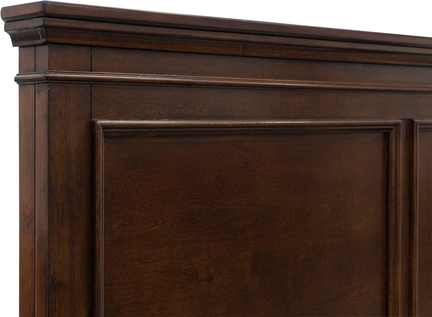 imageSignature Design by Ashley Danabrin Traditional Queen Panel Bed with Tapered Feet Foundation or Box Spring Needed Dark BrownDark Brown