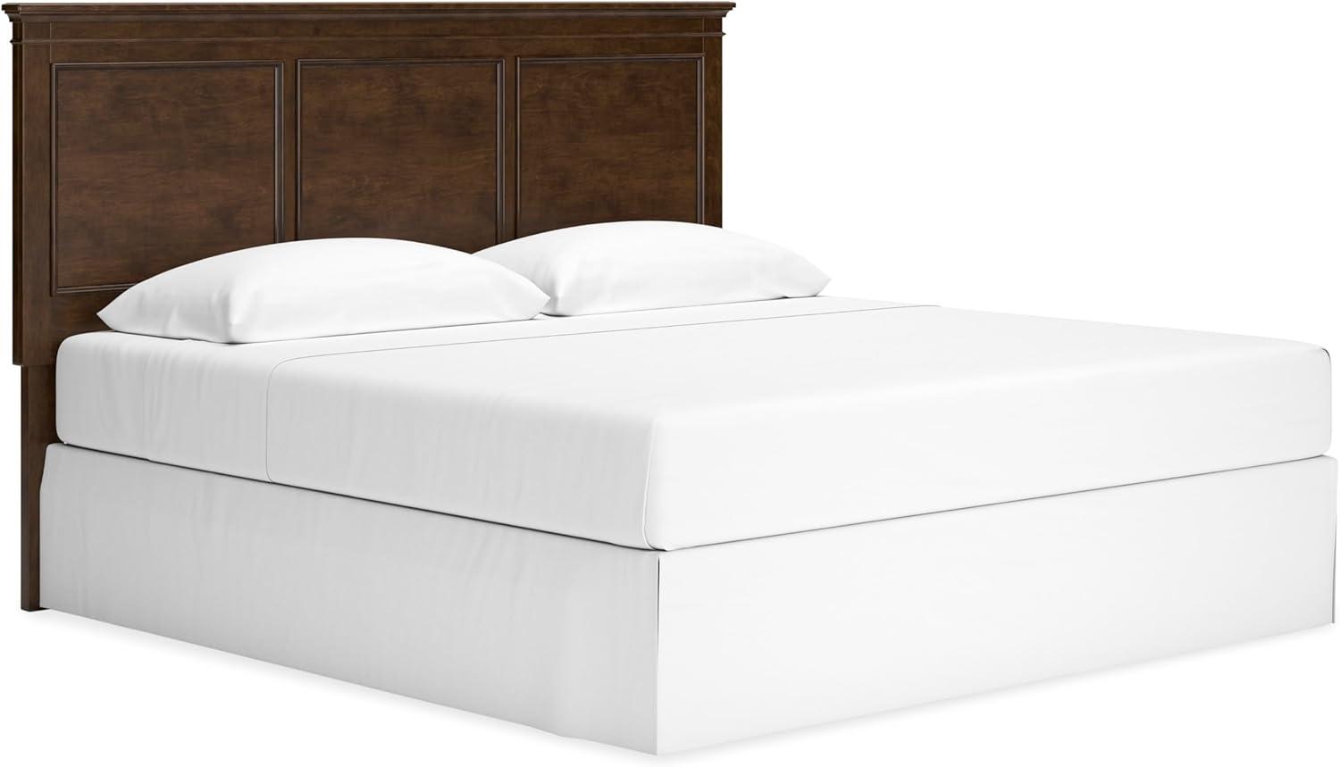 imageSignature Design by Ashley Danabrin Traditional Queen Panel Bed with Tapered Feet Foundation or Box Spring Needed Dark BrownDark Brown