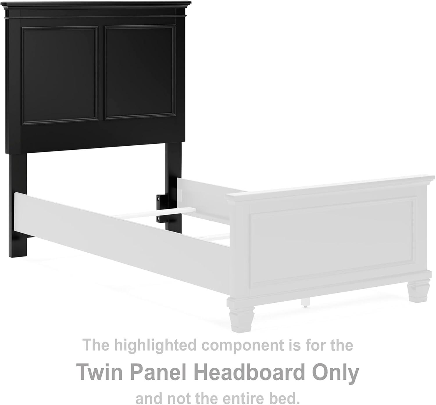 imageSignature Design by Ashley Danabrin Traditional Queen Panel Bed with Tapered Feet Foundation or Box Spring Needed Dark BrownJet Black