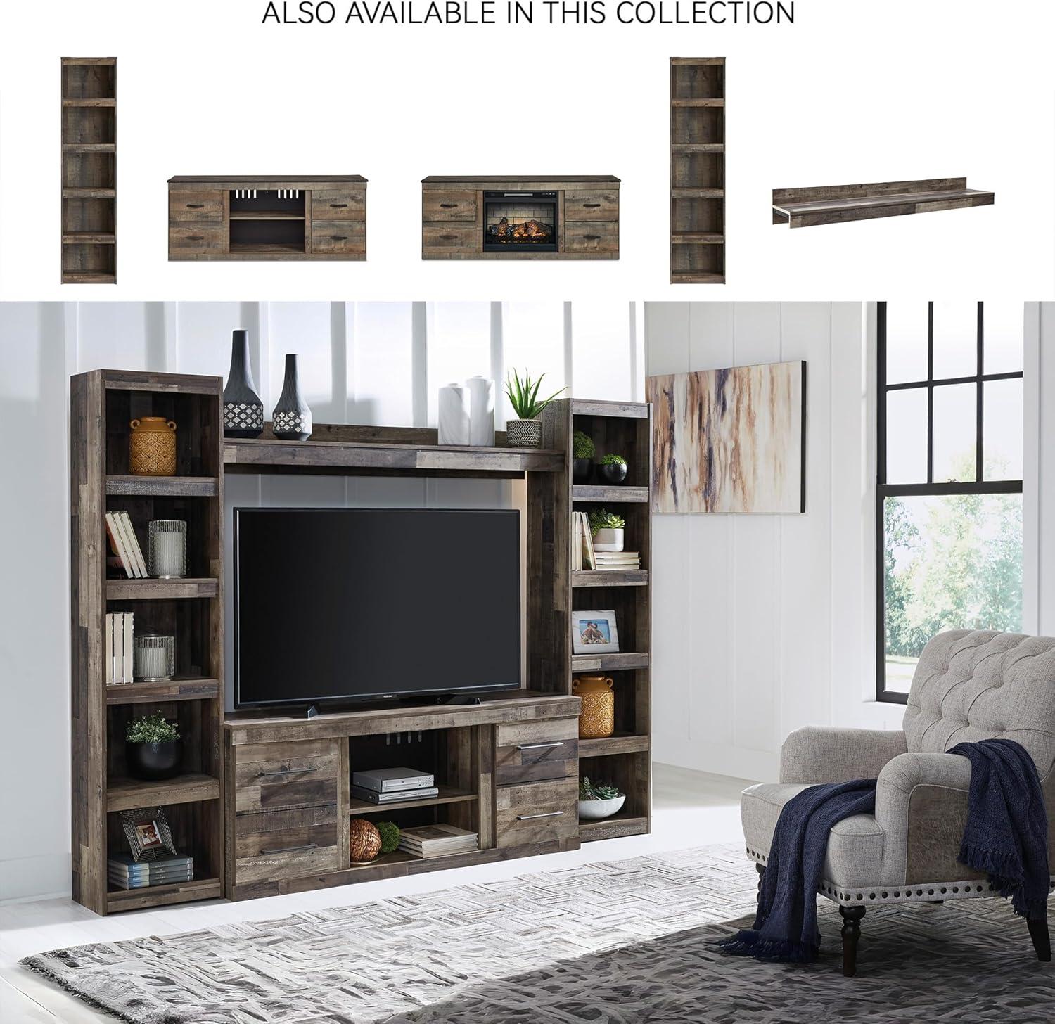 imageSignature Design by Ashley Derekson Farmhouse 4Piece Entertainment Center for TVs up to 69quot GrayMulti Gray