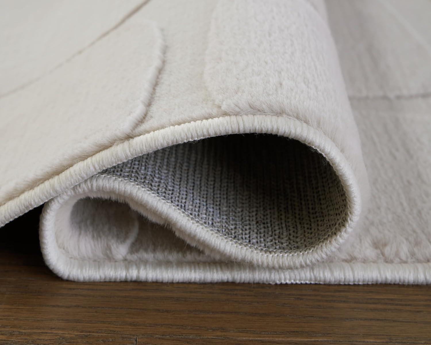 imageSignature Design by Ashley Farrendale MidCentury Modern Indoor Geometric Washable 8 x 10 Area Rug Blue ampamp RedSandstone