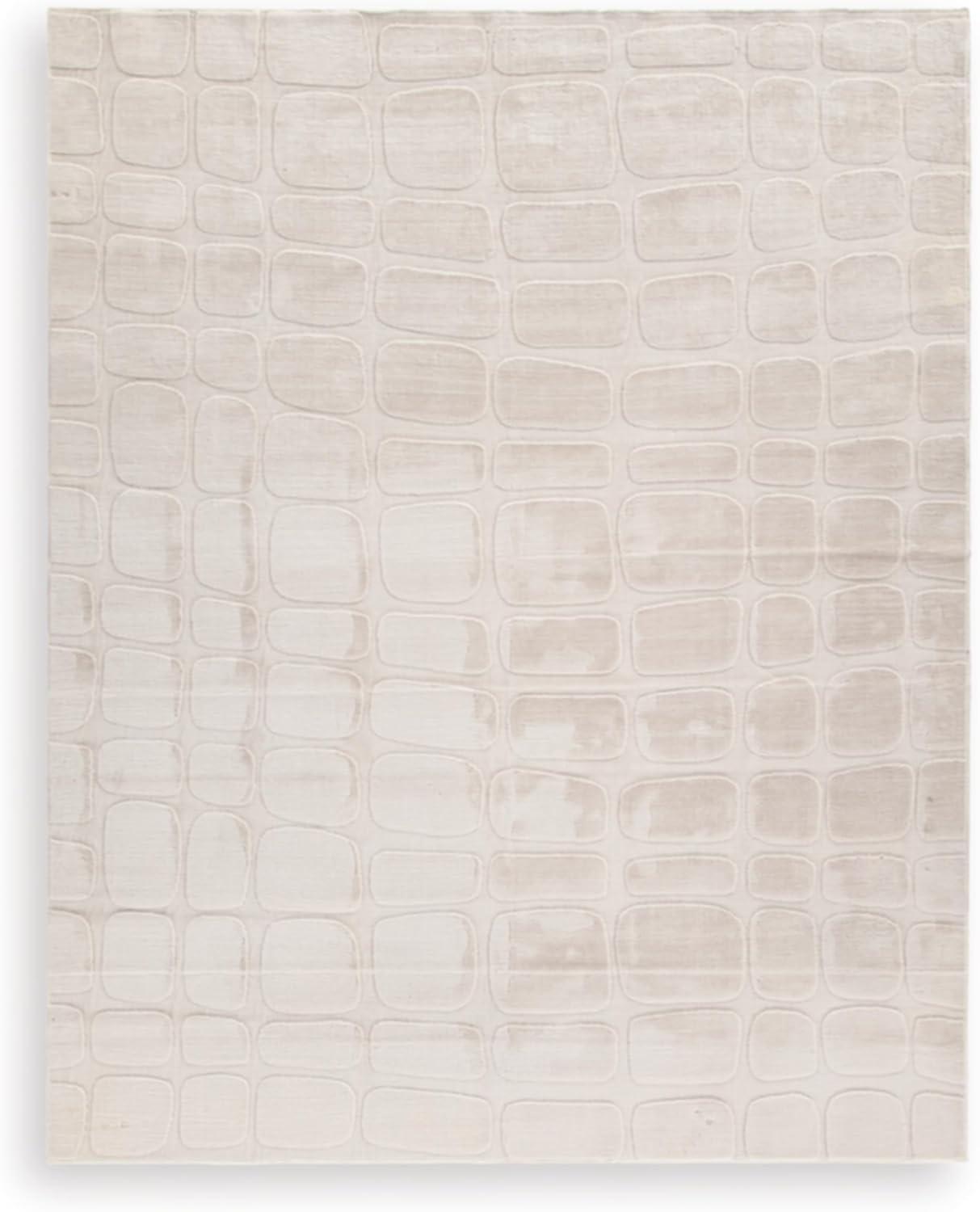 imageSignature Design by Ashley Farrendale MidCentury Modern Indoor Geometric Washable 8 x 10 Area Rug Blue ampamp RedSandstone