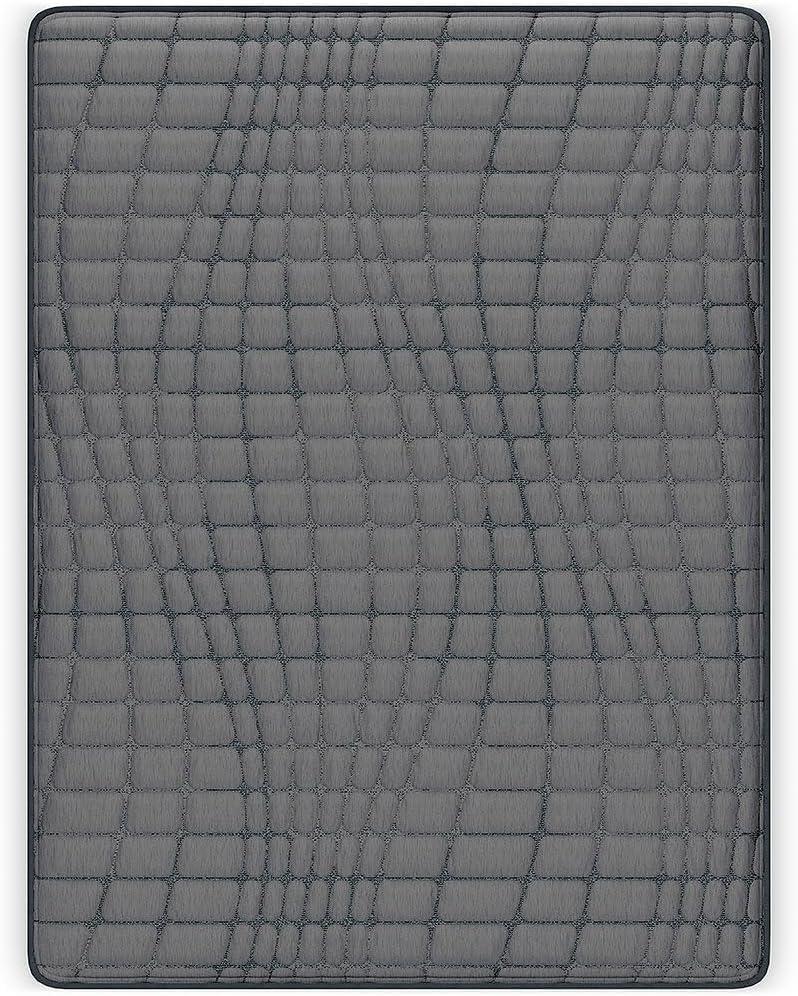 imageSignature Design by Ashley Gray 1200 Hybrid Firm 12 Inch CharcoalInfused Gel Memory Foam Mattress with Edge Support for Cool Sleep and Pressure Relief Queen Fiberglass Free Mattress in A BoxQueen