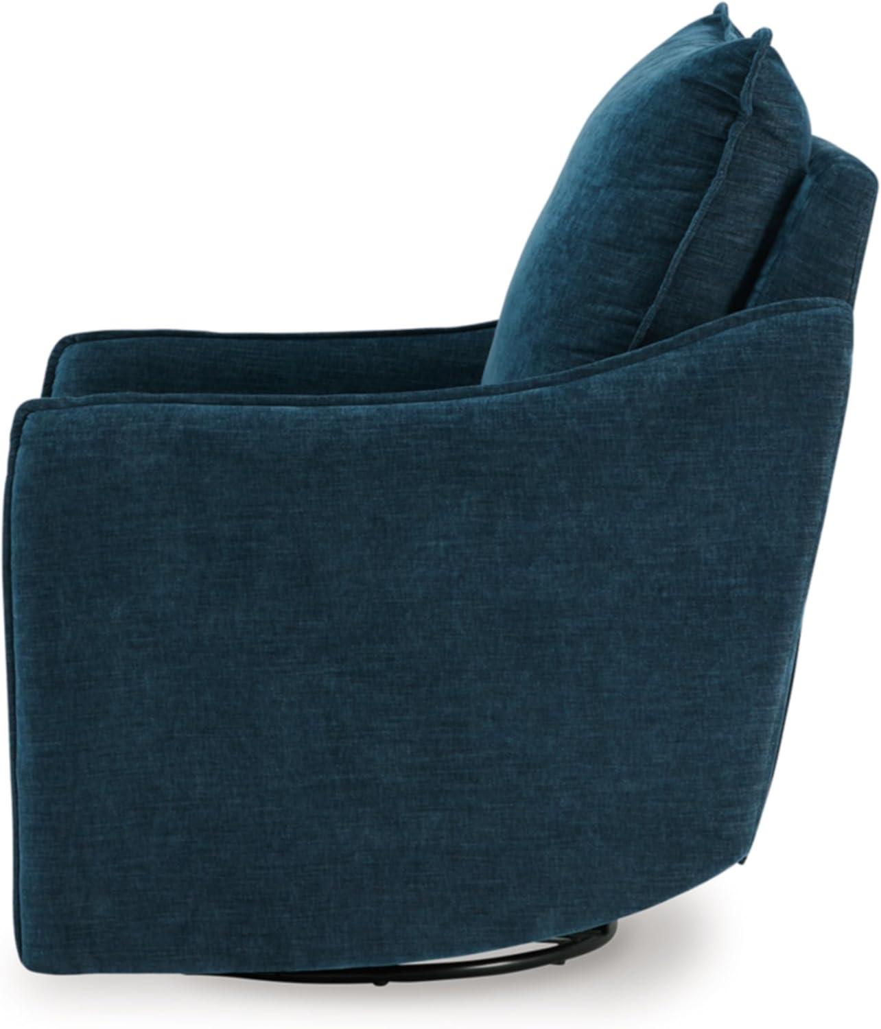 imageSignature Design by Ashley McBurg Contemporary Swivel Power Recliner with USB Ports Light GrayBlue