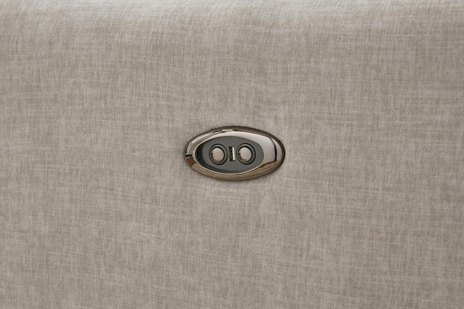 imageSignature Design by Ashley McBurg Contemporary Swivel Power Recliner with USB Ports Light GrayLight Gray